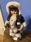 Eskimo Porcelain Doll Brown Hair 360mm