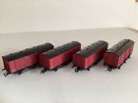 Rake of 4 DAPOL OO Gauge ex GWR 10Ton Fruit D Vans in BR Maroon