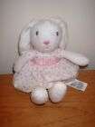 M & S POLKA DOT DRESS WHITE BUNNY RABBIT COMFORTER/SOFT TOY 08219152 - EXC CON