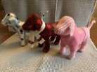 3 Pink Victoria Secret Brand Stuffed Dogs! GUC!