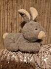 RUSS BERRIE TOWELLING TERRY CLOTH GREY NUBBLES BUNNY RABBIT BEANIE SOFT TOY 8