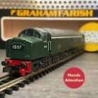 N Gauge Graham Farish Class 40 D348  BR Green. Boxed. Needs Attention