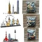 Lego Architecture Bundle x3 Sets New York City 21028 London 21034 Tokyo 21051